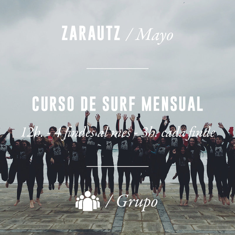 ZARAUTZ - Curso de Surf Mensual 12h - MAYO 2025