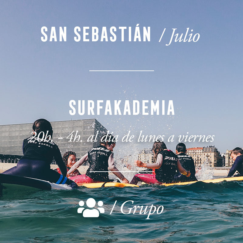 SAN SEBASTIÁN - Surf Akademia 17,5hrs - JULIO 2024