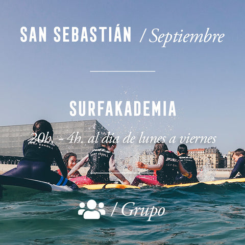 SAN SEBASTIÁN - Surf Akademia 17,5hrs - SEPTIEMBRE 2024