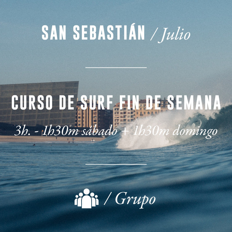 SAN SEBASTIÁN - Curso Fin de Semana 3h en Grupo - JULIO 2024
