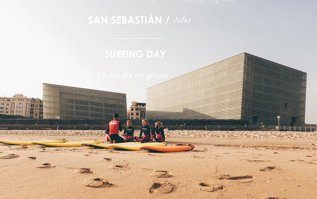 SAN SEBASTIÁN - Surfing Day 1,5 horas al día en grupo - JULIO 2024